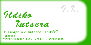 ildiko kutsera business card